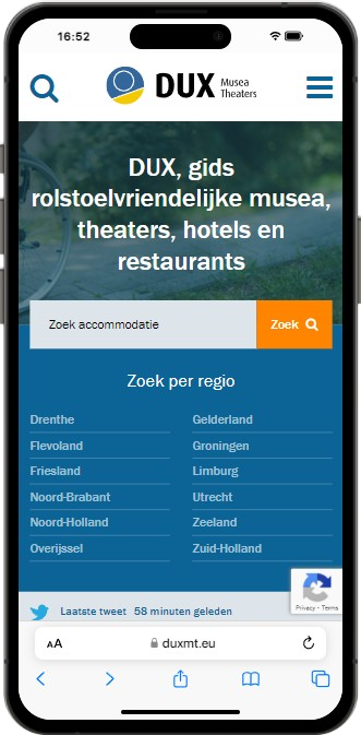 Mobiele weergave van DUX