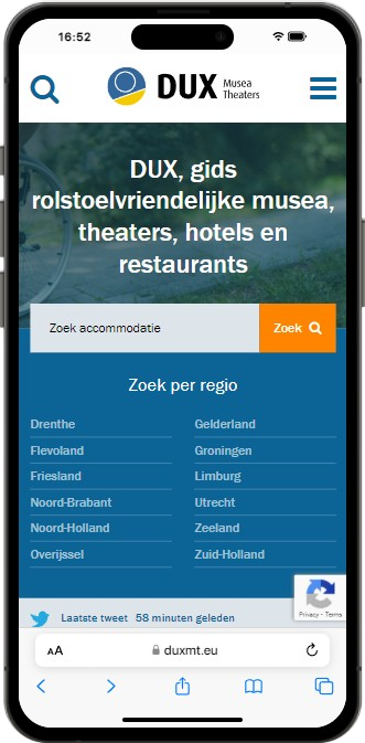 Mobiele weergave van DUX
